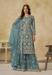 Picture of Bewitching Net Light Blue Straight Cut Salwar Kameez