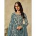Picture of Bewitching Net Light Blue Straight Cut Salwar Kameez
