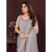 Picture of Charming Georgette Dark Grey Saree