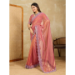 Picture of Superb Net Dark Salmon Saree