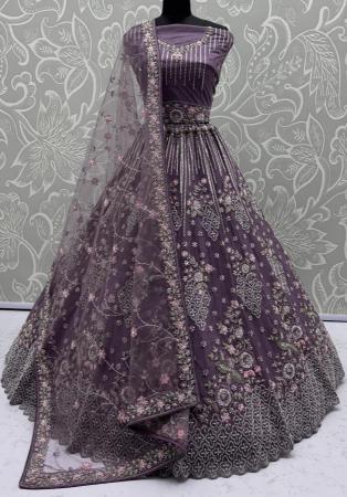 Picture of Stunning Net Dark Slate Blue Lehenga Choli