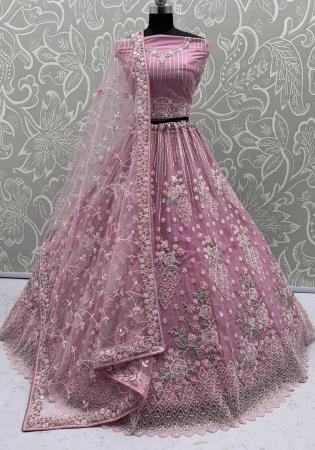 Picture of Ideal Net Rosy Brown Lehenga Choli