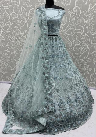 Picture of Stunning Net Light Green Lehenga Choli