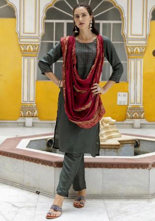 Picture of Sublime Silk Sea Green Readymade Salwar Kameez