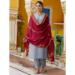Picture of Silk Light Slate Grey Readymade Salwar Kameez