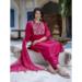 Picture of Shapely Silk Pink Readymade Salwar Kameez
