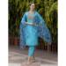 Picture of Beauteous Silk Dark Turquoise Readymade Salwar Kameez
