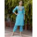 Picture of Beauteous Silk Dark Turquoise Readymade Salwar Kameez