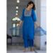 Picture of Good Looking Silk Teal Readymade Salwar Kameez