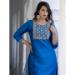 Picture of Good Looking Silk Teal Readymade Salwar Kameez