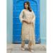 Picture of Fine Silk Tan Readymade Salwar Kameez