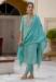 Picture of Well Formed Silk Teal Readymade Salwar Kameez