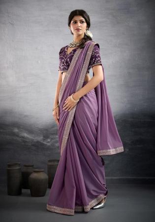 Picture of Stunning Georgette Dim Gray Saree