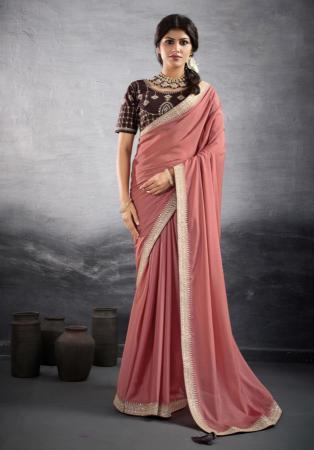 Picture of Well Formed Georgette Indian Red Saree