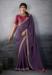 Picture of Well Formed Georgette Purple Saree