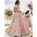 Picture of Beautiful Chiffon Pale Golden Rod Lehenga Choli