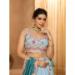 Picture of Lovely Chiffon Silver Lehenga Choli