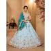 Picture of Lovely Chiffon Silver Lehenga Choli