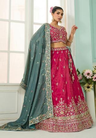 Picture of Classy Chiffon Pink Lehenga Choli