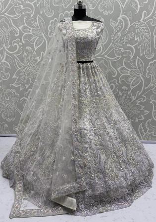 Picture of Stunning Net Off White Lehenga Choli
