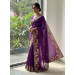 Picture of Classy Chiffon Purple Saree