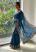 Picture of Fascinating Chiffon Navy Blue Saree