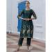 Picture of Ideal Cotton & Silk Teal Readymade Salwar Kameez