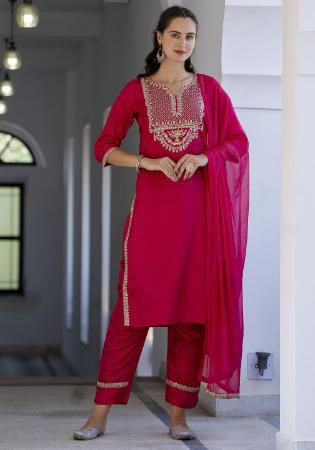Picture of Cotton & Silk Light Coral Readymade Salwar Kameez