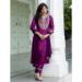 Picture of Beautiful Silk Purple Readymade Salwar Kameez
