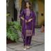 Picture of Beautiful Silk Purple Readymade Salwar Kameez