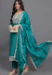 Picture of Pretty Chiffon Teal Readymade Salwar Kameez