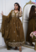 Picture of Statuesque Silk Saddle Brown Readymade Salwar Kameez