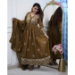 Picture of Statuesque Silk Saddle Brown Readymade Salwar Kameez