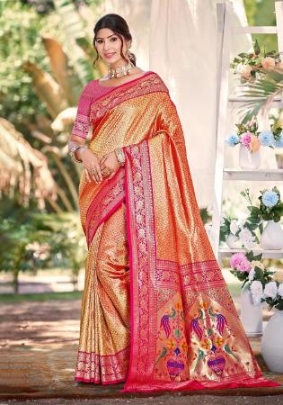 Picture of Pretty Silk Chocolate Saree