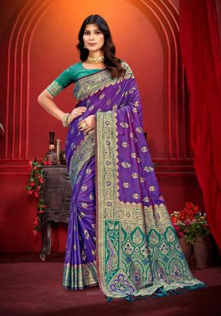 Picture of Exquisite Silk Purple Saree