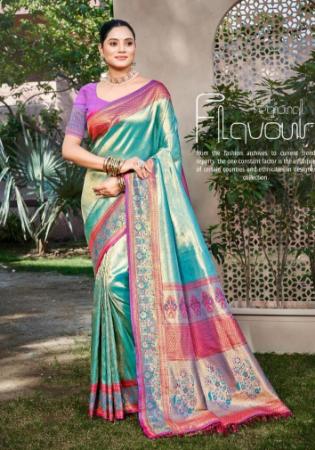 Picture of Ravishing Silk Silver Saree