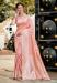 Picture of Enticing Silk Dark Salmon Saree