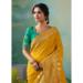 Picture of Sightly Silk Dark Golden Rod Saree