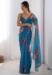 Picture of Charming Georgette Midnight Blue Saree