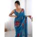 Picture of Charming Georgette Midnight Blue Saree