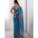 Picture of Charming Georgette Midnight Blue Saree