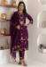 Picture of Well Formed Silk Saddle Brown Readymade Salwar Kameez