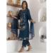 Picture of Shapely Silk Navy Blue Readymade Salwar Kameez