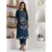 Picture of Shapely Silk Navy Blue Readymade Salwar Kameez