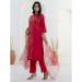 Picture of Sightly Silk Dark Red Readymade Salwar Kameez