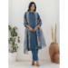 Picture of Amazing Silk Dark Slate Grey Readymade Salwar Kameez