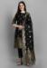 Picture of Cotton & Silk Black Readymade Salwar Kameez