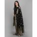 Picture of Cotton & Silk Black Readymade Salwar Kameez