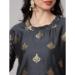 Picture of Cotton & Silk Dark Slate Grey Readymade Salwar Kameez