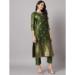 Picture of Cotton & Silk Dark Olive Green Readymade Salwar Kameez